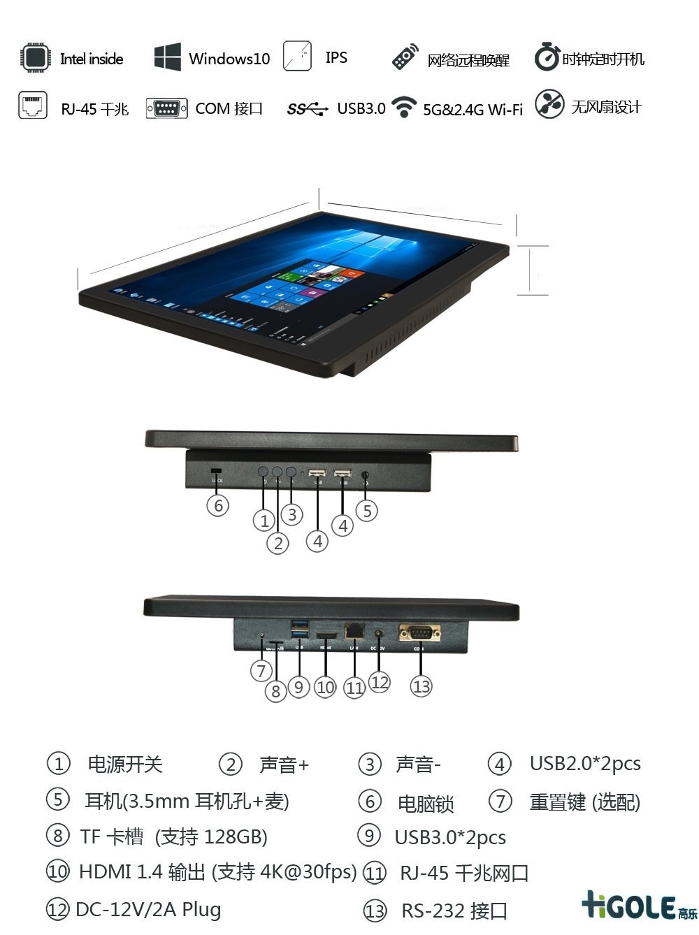 MES多串口工业平板电脑 MES多串口工业平板电脑